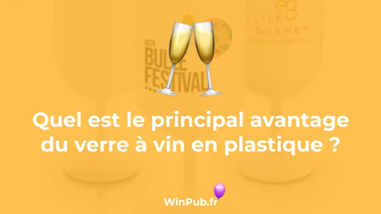 Quel est le principal avantage du verre à vin en plastique ?