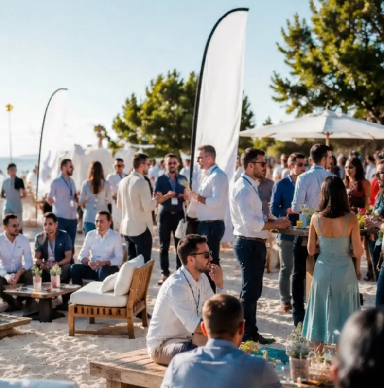 événement d'entreprise au soleil
