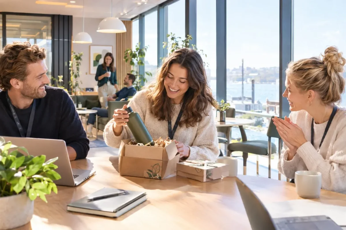 Cadeau d'affaires fourni par le CSE à un employé.