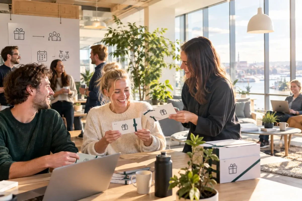 Des chaque cadeaux distribués par le CSE dans une start up